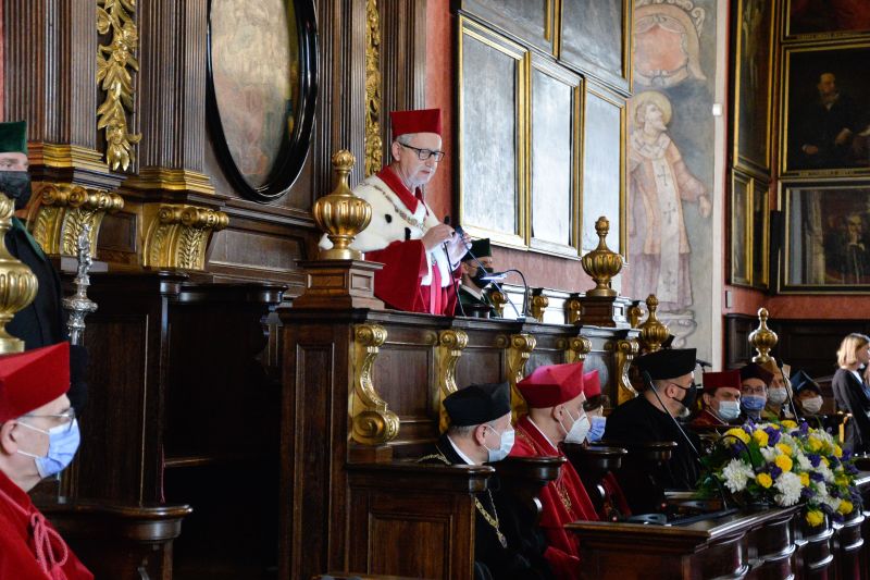 Tłumaczenie symultaniczne w j. niemieckim – doktorat honoris causa UJ dla prof. Reinera Schmidt`a