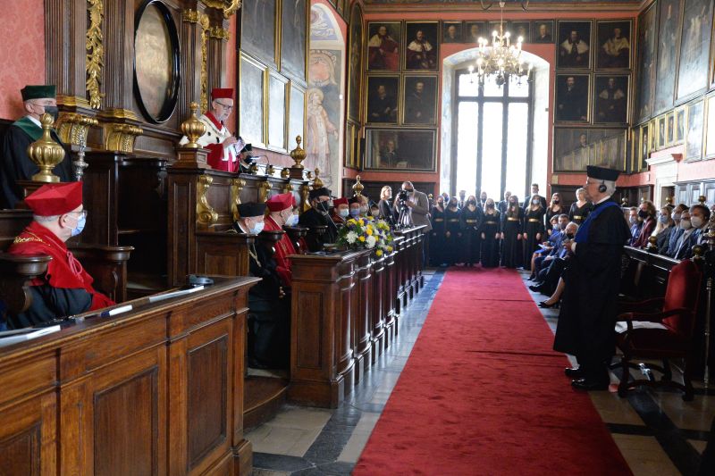 Tłumaczenie symultaniczne w j. niemieckim – doktorat honoris causa UJ dla prof. Reinera Schmidt`a